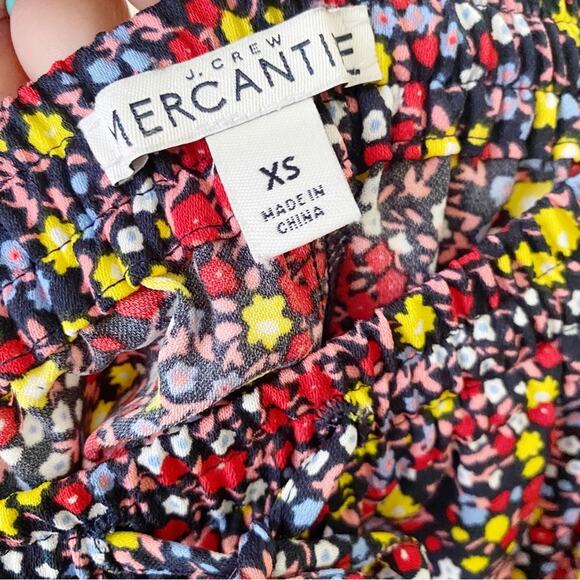 J. Crew Mercantile | Easy Pull-on Shorts Ditsy Floral Red Yellow Summer XS - Picture 6 of 7